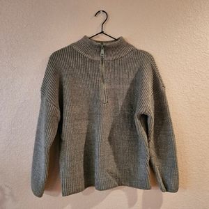 Quarter Zip Sweater, Medium | Forest Green